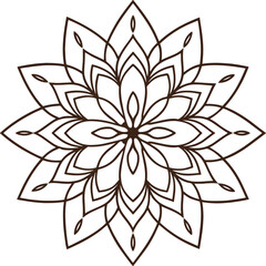 Mandala Coloring book page coloring flower mandala