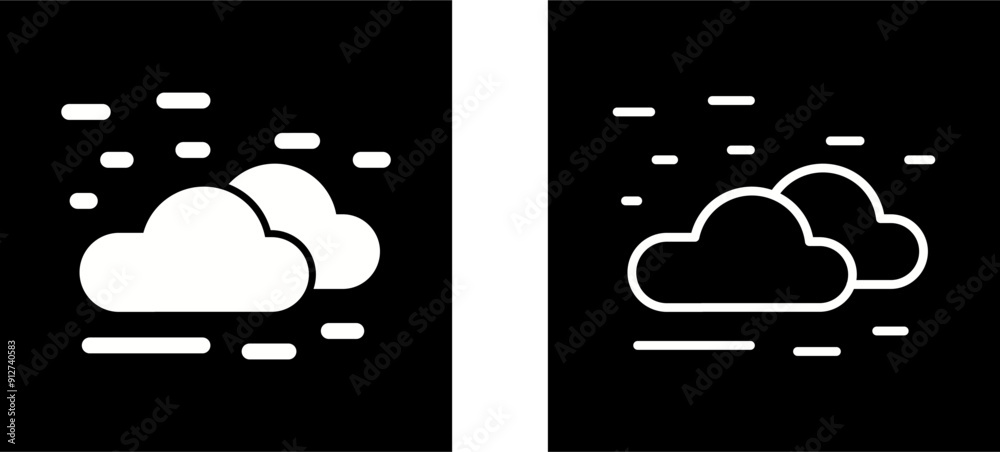 Canvas Prints cloud vector icon