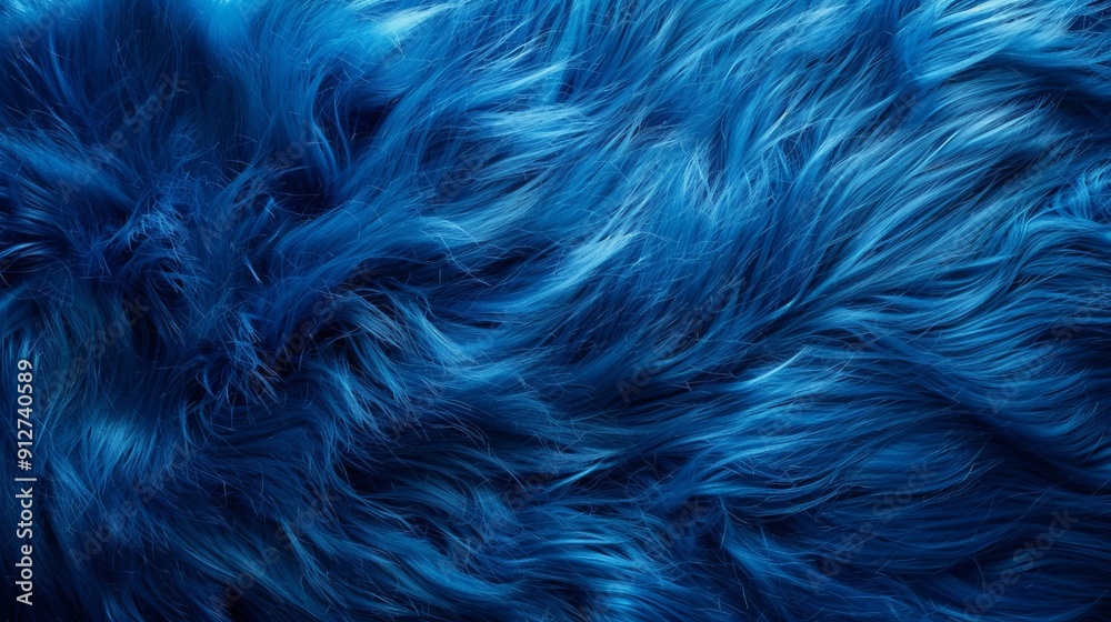 Wall mural deep blue fluffy texture with a flowing visual effect