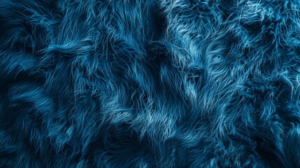 Obraz premium Abstract blue furry texture with flowing hair swirls