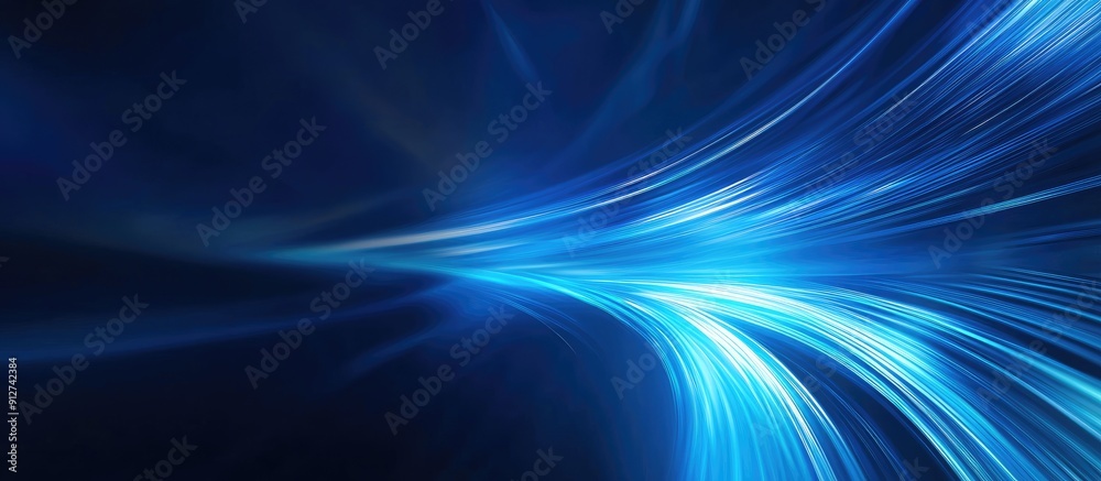 Poster dynamic abstract background with speed motion light lines and blue filter technology