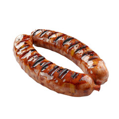 Grilled Sausages isolated on transparent png