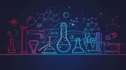 Experimental scientific setup with futuristic design