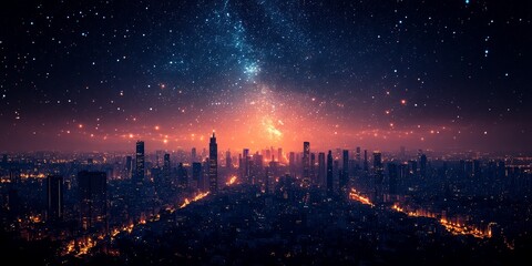 Futuristic AI world, interconnected networks, digital cityscape, advanced technology
