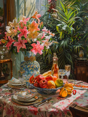 Fototapeta premium dining table