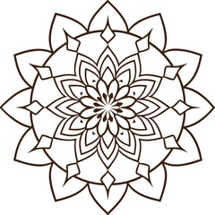 Mandala Coloring book page coloring flower mandala