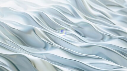 Fototapeta premium Fluid, delicate, intertwined waves of light gray and white, reminiscent of elegant fabric or liquid, creating a serene, modern design.