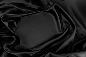 Elegant Black Silk Fabric