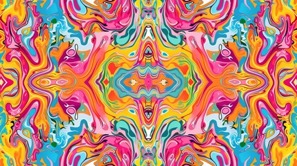 Colorful abstract design with vibrant swirling patterns.