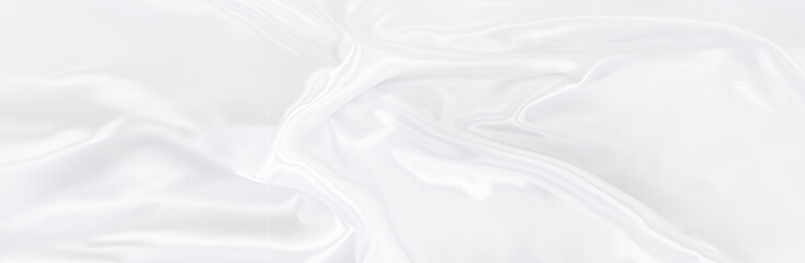 White Gray Satin Silk Fabric Texture with Soft Blur Background