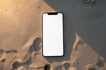 Png mobile phone mockup, transparent screen