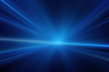 Blue light rays on dark background