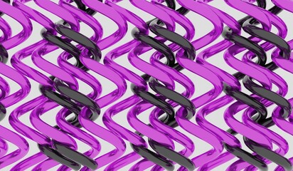 Coil, spring, wavy lines, curves, background, abstract, 3D illustration