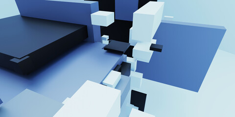 Geometric background, cube, polygon, 3D illustration, abstract square, background pattern, square