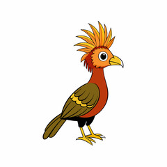 Hoatzin art vector illustration