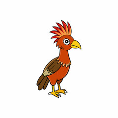 Hoatzin art vector illustration