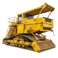 Obraz premium A corn harvester, farm equipment, isolated on transparent background