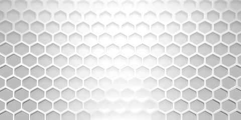 Naklejka premium Abstract Geometric White Hexagon Pattern Background