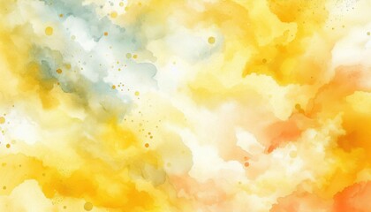 abstract background with yellow color water painting