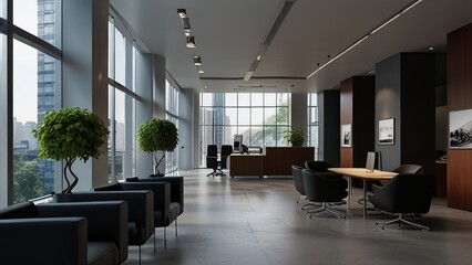 Fototapeta premium An empty meeting room and conference table