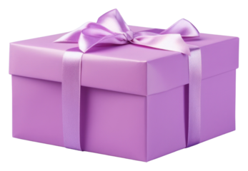 PNG Gift box purple anniversary.