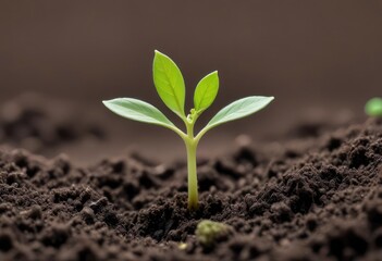 Fototapeta premium young plant sprout growing background ai