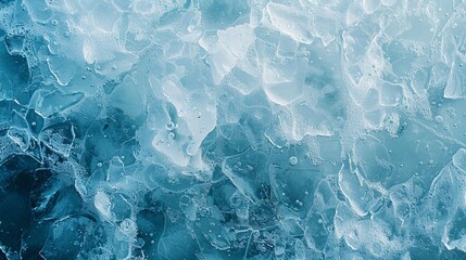 Obraz premium Detailed icy surface with various patterns and texture