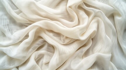 Obraz premium Wavy light fabric resembling flowing gentle waves, beige