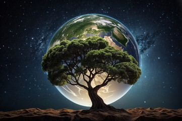 tree and earth