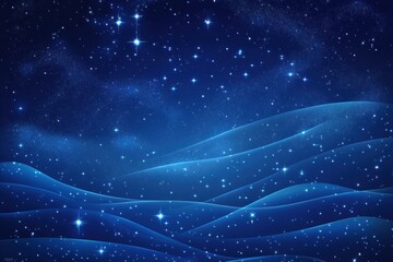 Obraz premium KS Vector background blue gradient with stars and wave.