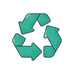Fototapeta premium Recycle Symbol vector icon
