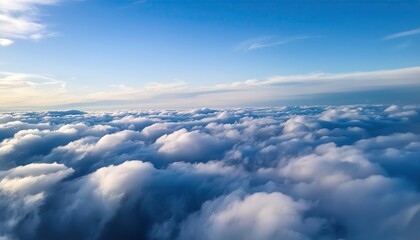 flight over the clouds. view of the clouds from the airplane window