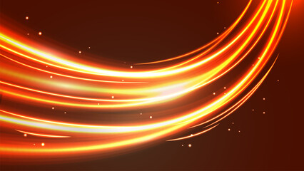 Abstract Light Effect With Orange And Green Color. Light Abstract Background.
