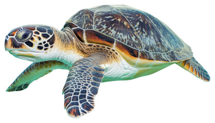 Fototapeta premium PNG Colorful sea turtle illustration
