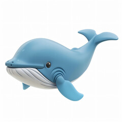 Fototapeta premium 3d render icon of Whale cartoon