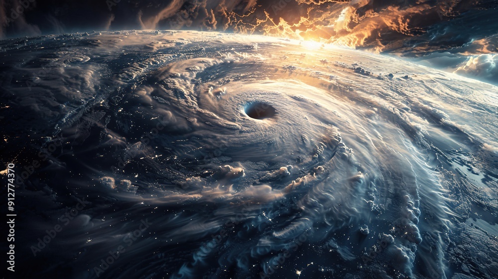 Canvas Prints Hurricane Eye From Space