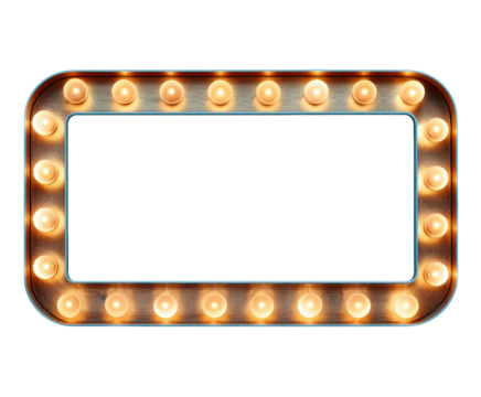 Retro marquee light sign frame banner background
