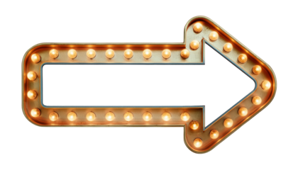 Retro marquee light sign frame banner background