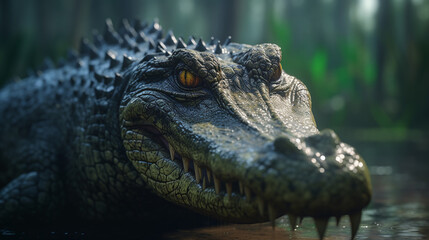 Fototapeta premium alligator in the zoo
