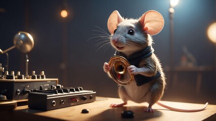 milo the musical mouse a mouse who loves playing diffe cinematic concept art
