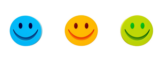 Fototapeta premium Colorful smiling facial expressions - smiling emoticons