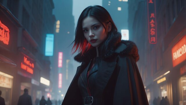 vicky the virtual vampire a vampire living in a digita cinematic concept art