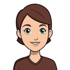 a young girl smiling in a brown suit
