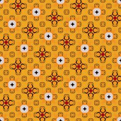 Seamless tile pattern in bright vivid colors and abstract geometric design, perfect for walls, decor and fabrics