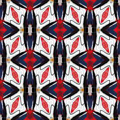 Seamless tile pattern in bright vivid colors and abstract geometric design, perfect for walls, decor and fabrics