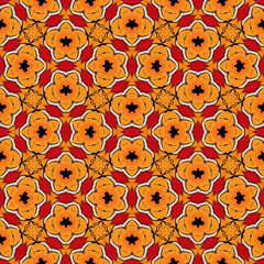 Seamless tile pattern in bright vivid colors and abstract geometric design, perfect for walls, decor and fabrics