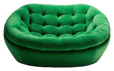PNG Green tufted velvet lounge chair