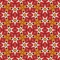 Seamless tile pattern in bright vivid colors and abstract geometric design, perfect for walls, decor and fabrics