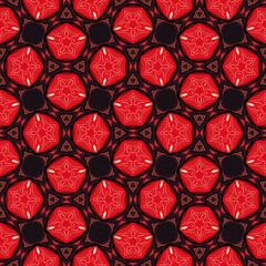 Seamless tile pattern in bright vivid colors and abstract geometric design, perfect for walls, decor and fabrics