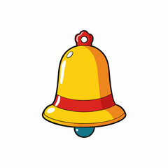 Christmas bell isolated on white, christmas bell vector illustration, christmas vector art, bell silhouette, bell vector icon, eps